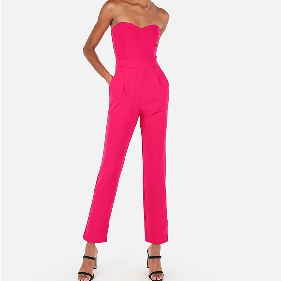 Express Dresses & Skirts - Express Strapless Sweetheart Neck Jumpsuit